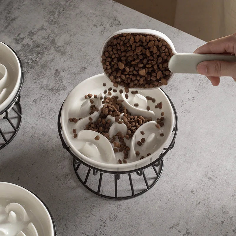 ÉlévaCéram™ – Gamelle Surélevée Anti-Glouton