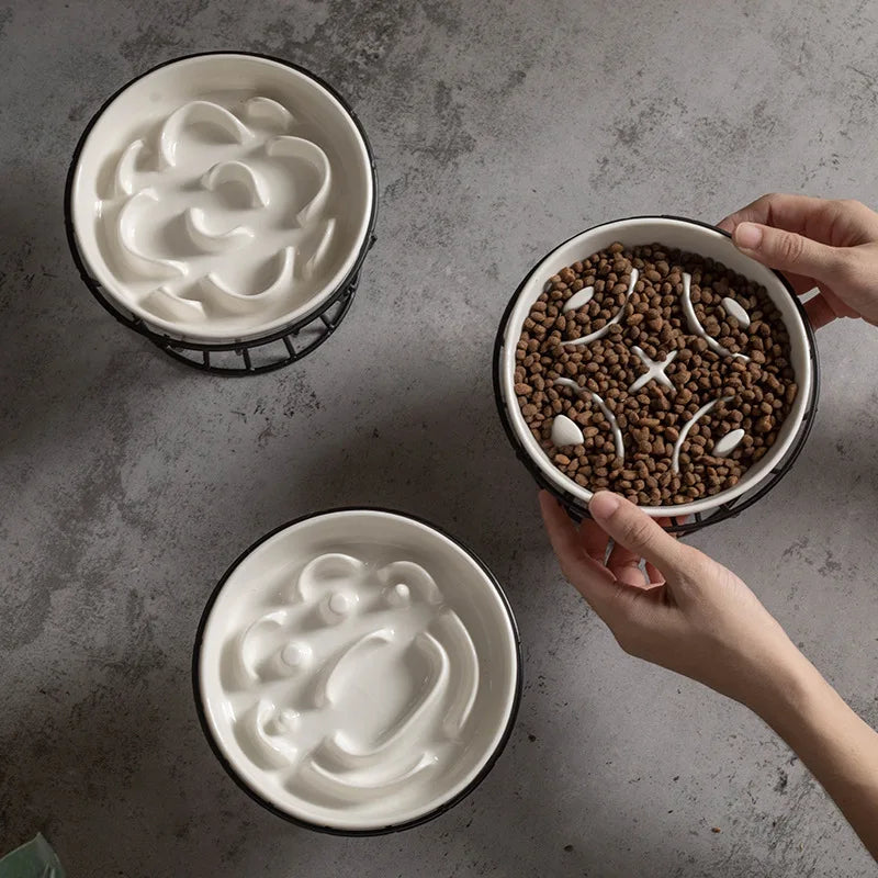 ÉlévaCéram™ – Gamelle Surélevée Anti-Glouton