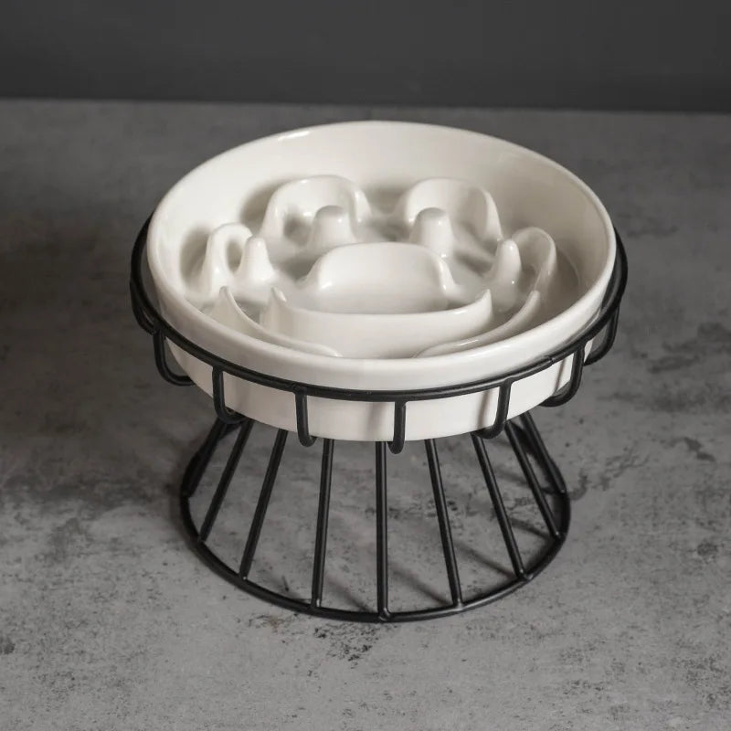 ÉlévaCéram™ – Gamelle Surélevée Anti-Glouton