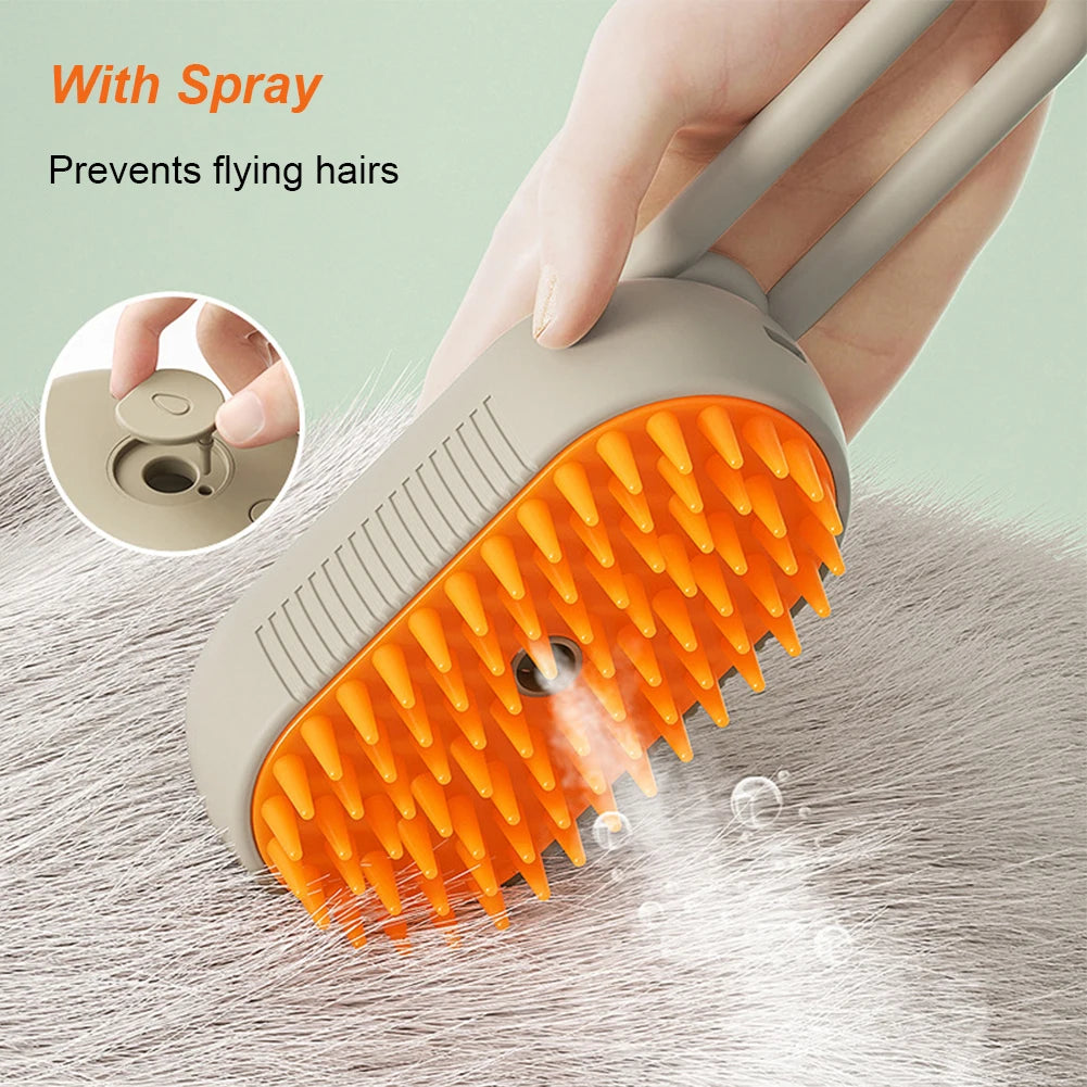 SteamBrush™ – Brosse pour Chat Vapeur 3-en-1 Rechargeable