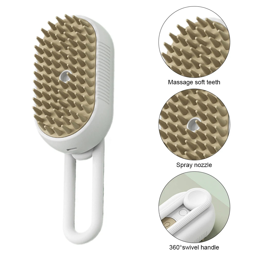 SteamBrush™ – Brosse pour Chat Vapeur 3-en-1 Rechargeable