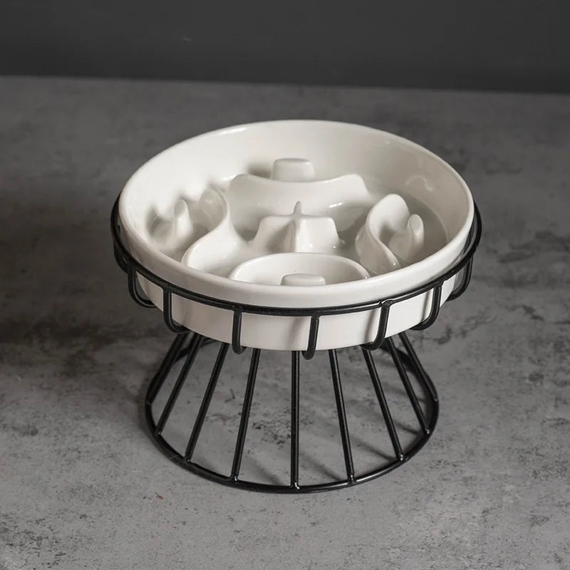 ÉlévaCéram™ – Gamelle Surélevée Anti-Glouton