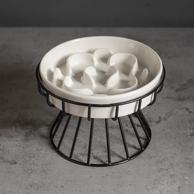 ÉlévaCéram™ – Gamelle Surélevée Anti-Glouton