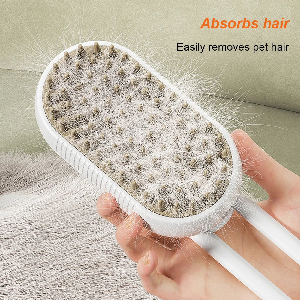 SteamBrush™ – Brosse pour Chat Vapeur 3-en-1 Rechargeable